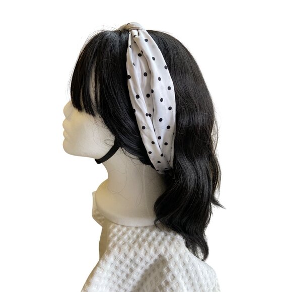 Vintage Womens Satin Hair Scarves Retro Polka Dot & Patterned Headbands Set 6 - Picture 2 of 15
